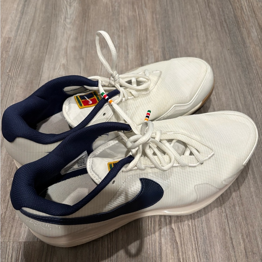 Nike Court White and Blue Tennis Shoes